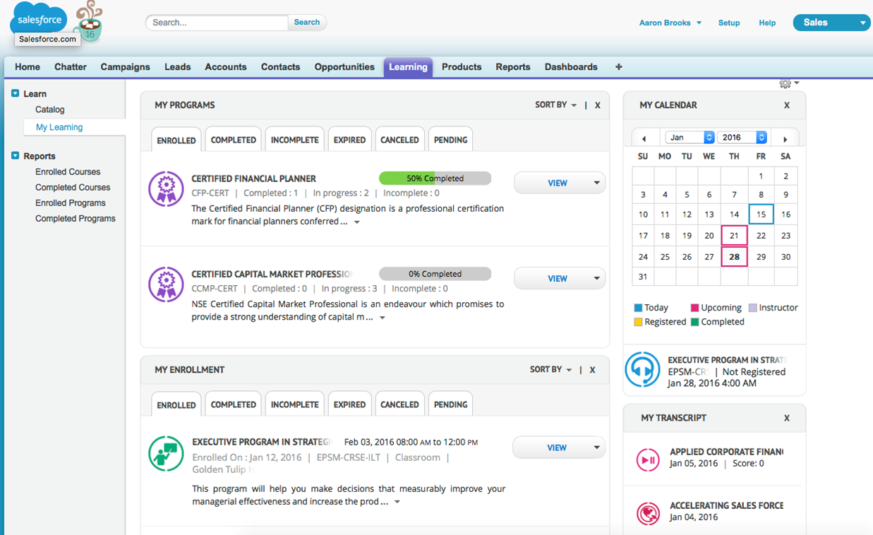 MyLearning in Salesforce