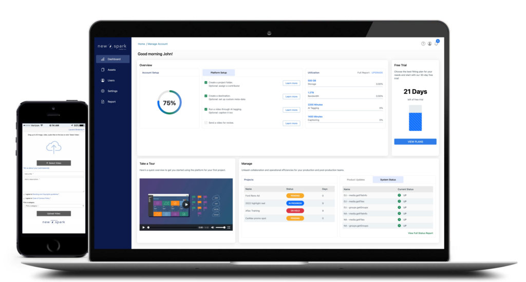 New Spark Software - New Spark dashboard