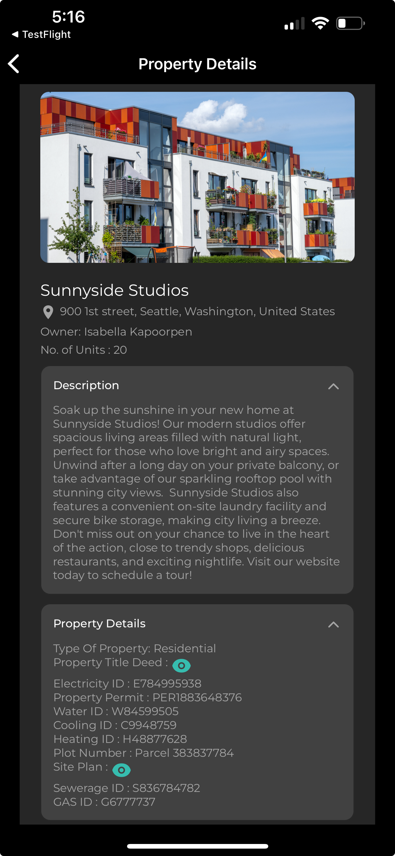DGRNTE screenshot: DGRNTE property detail 