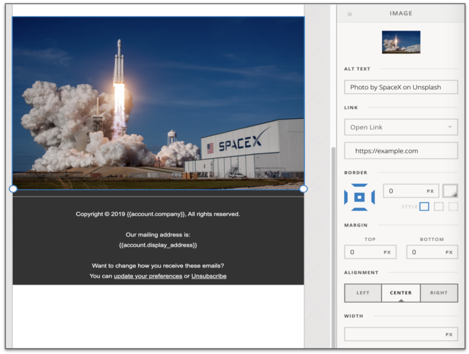 Kevy screenshot: Kevy visual email creator