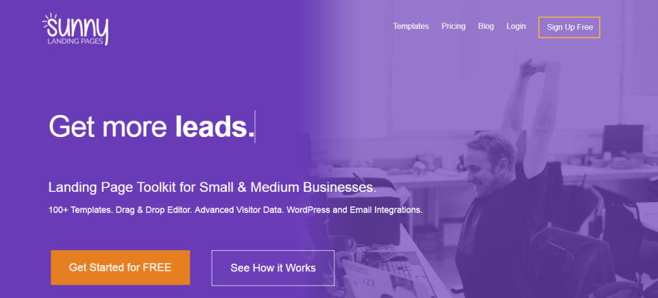 Sunny Landing Pages Software - 1