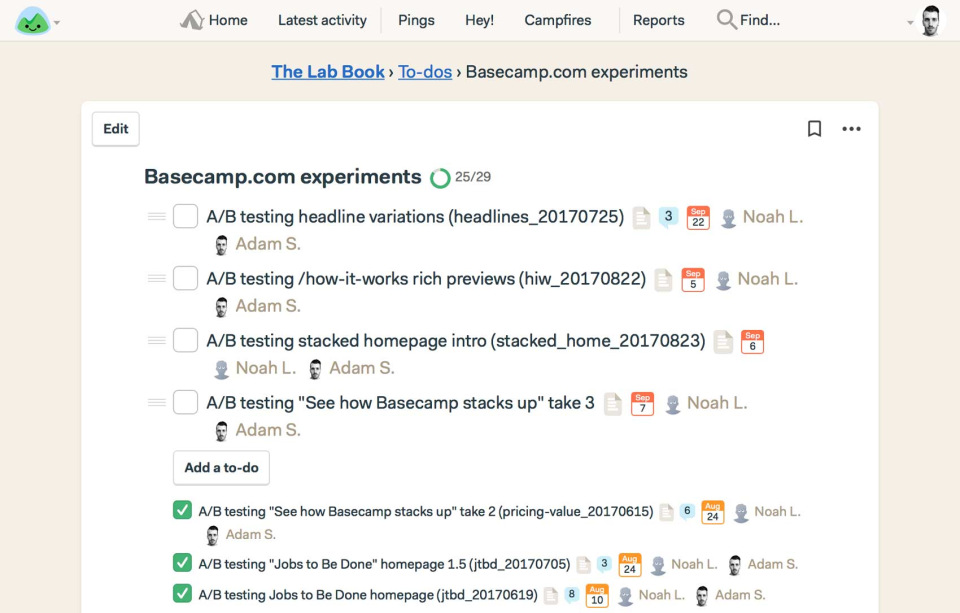 Assign due dates to tasks