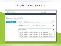 TheraNest Software - Client Medical Details
