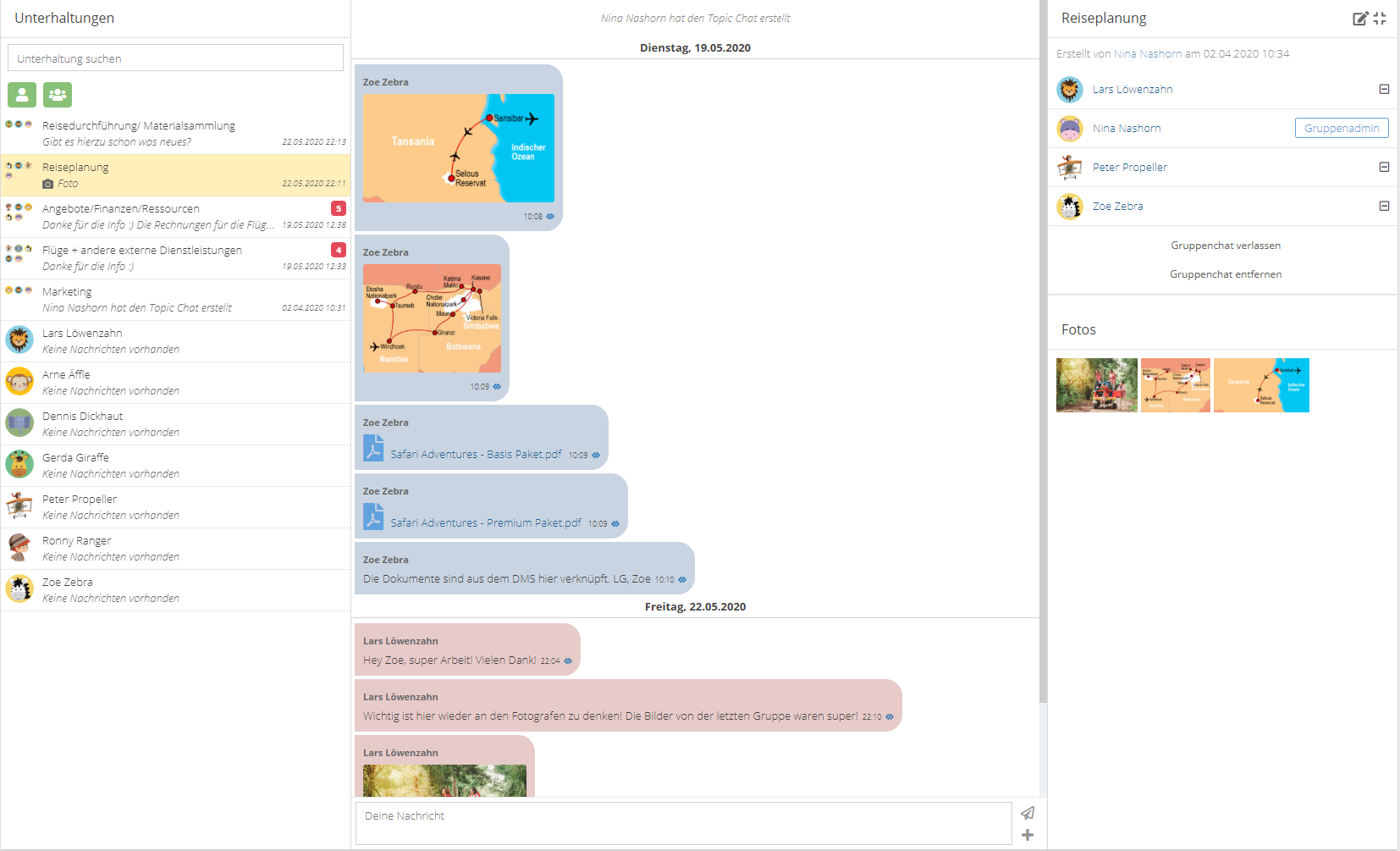 sharesuite Software - Stay in contact with your colleagues through the integrated messenger which is also available in the app. You'll receive a popup for every message.