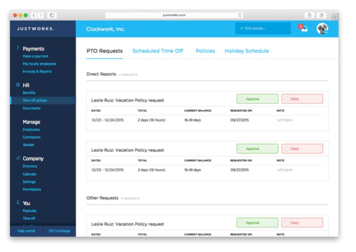 Justworks Logiciel - 2