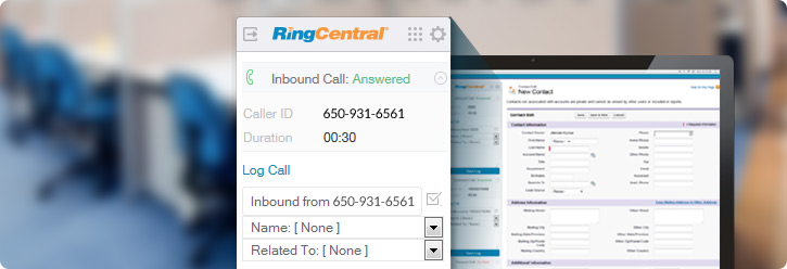 RingCentral Contact Center Software - Seamless integration between RingCentral and Salesforce CRM