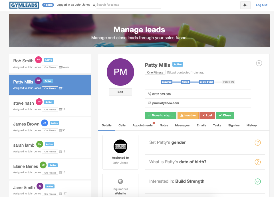 GymLeads Software - 3
