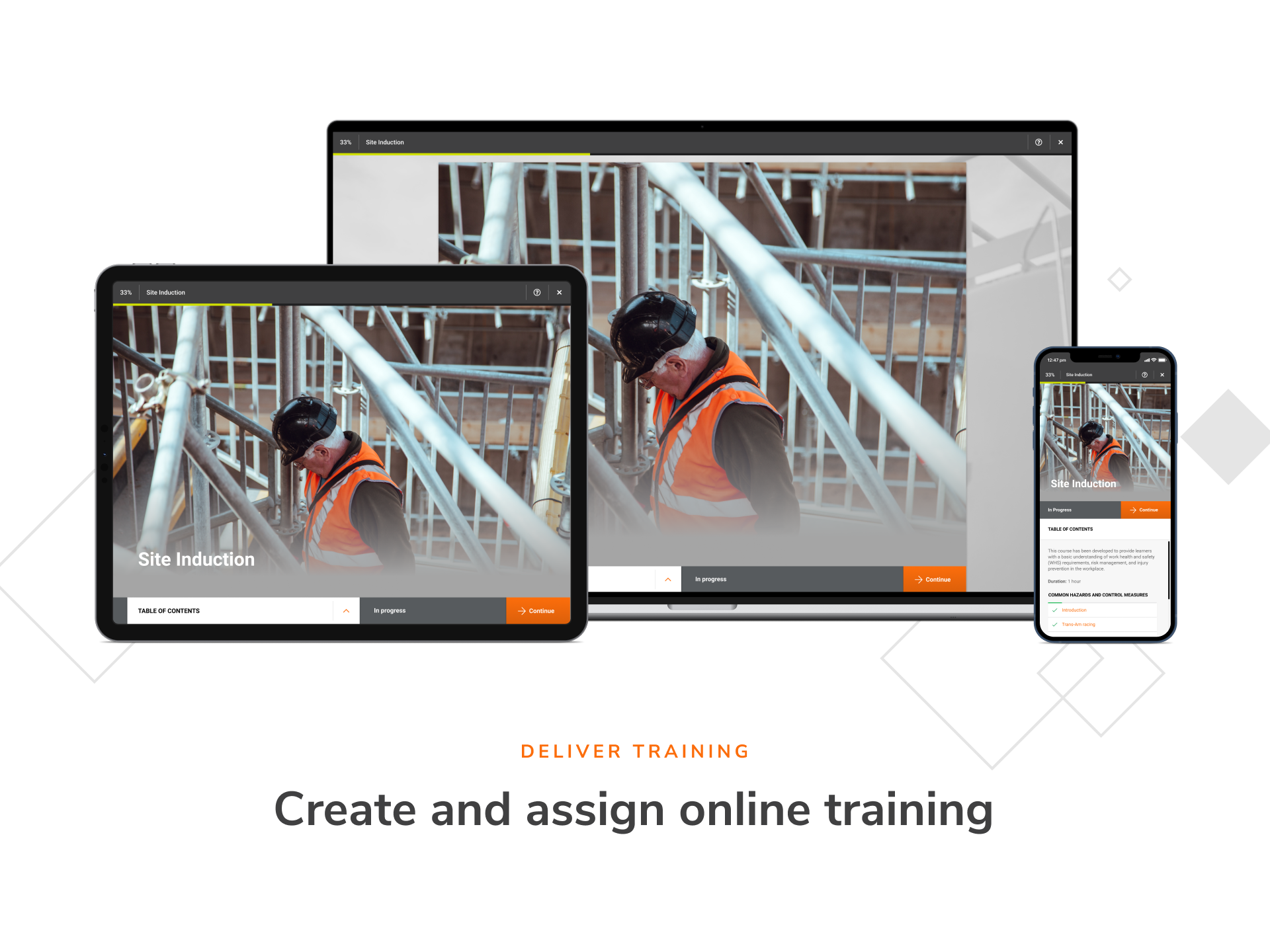 Create and assign online training
