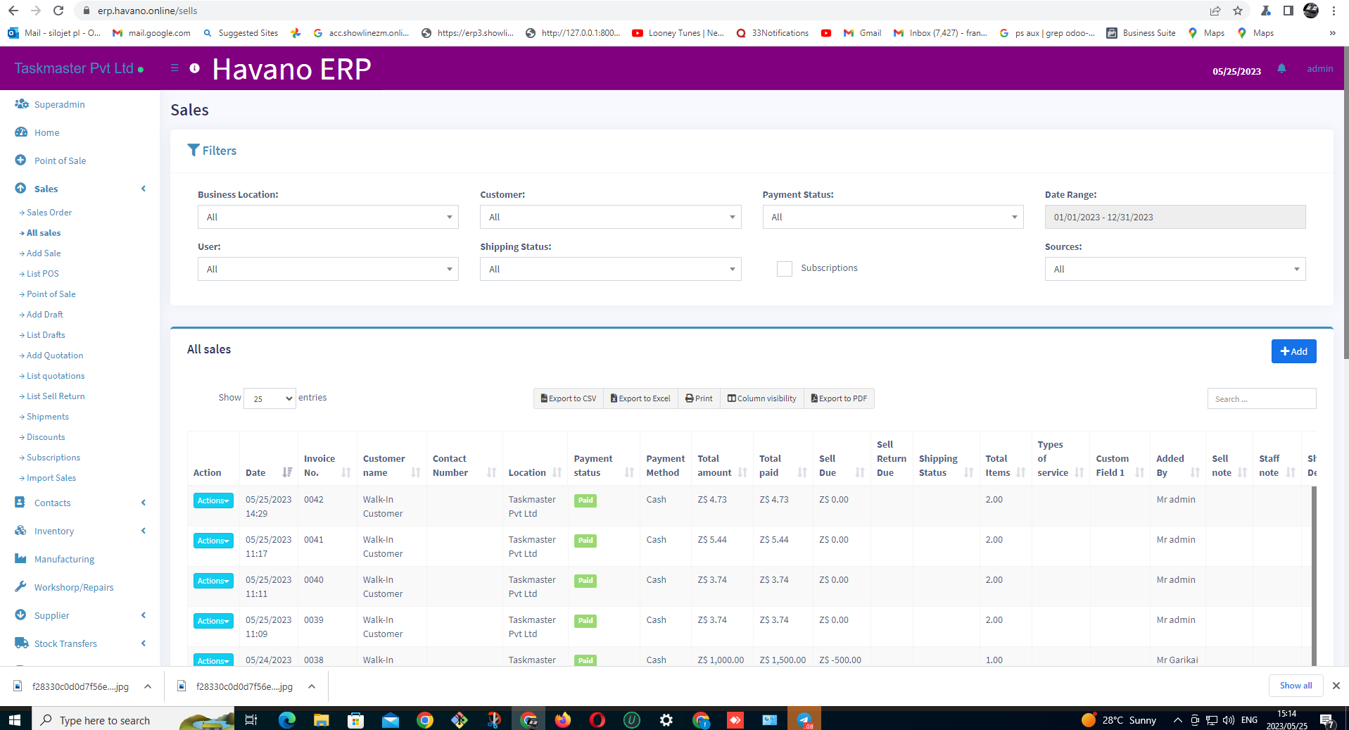 Havano Software - Havano Sales Dashboard