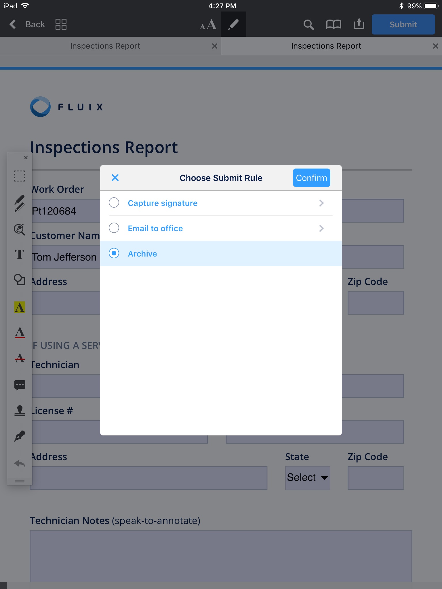 Workflow Configuration on iPad