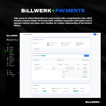 Billwerk+ screenshot