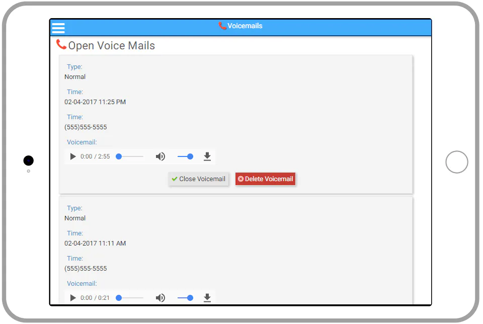 Integrated voicemail sys.