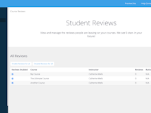 Thinkific Software - Students are able to review courses on Thinkific
