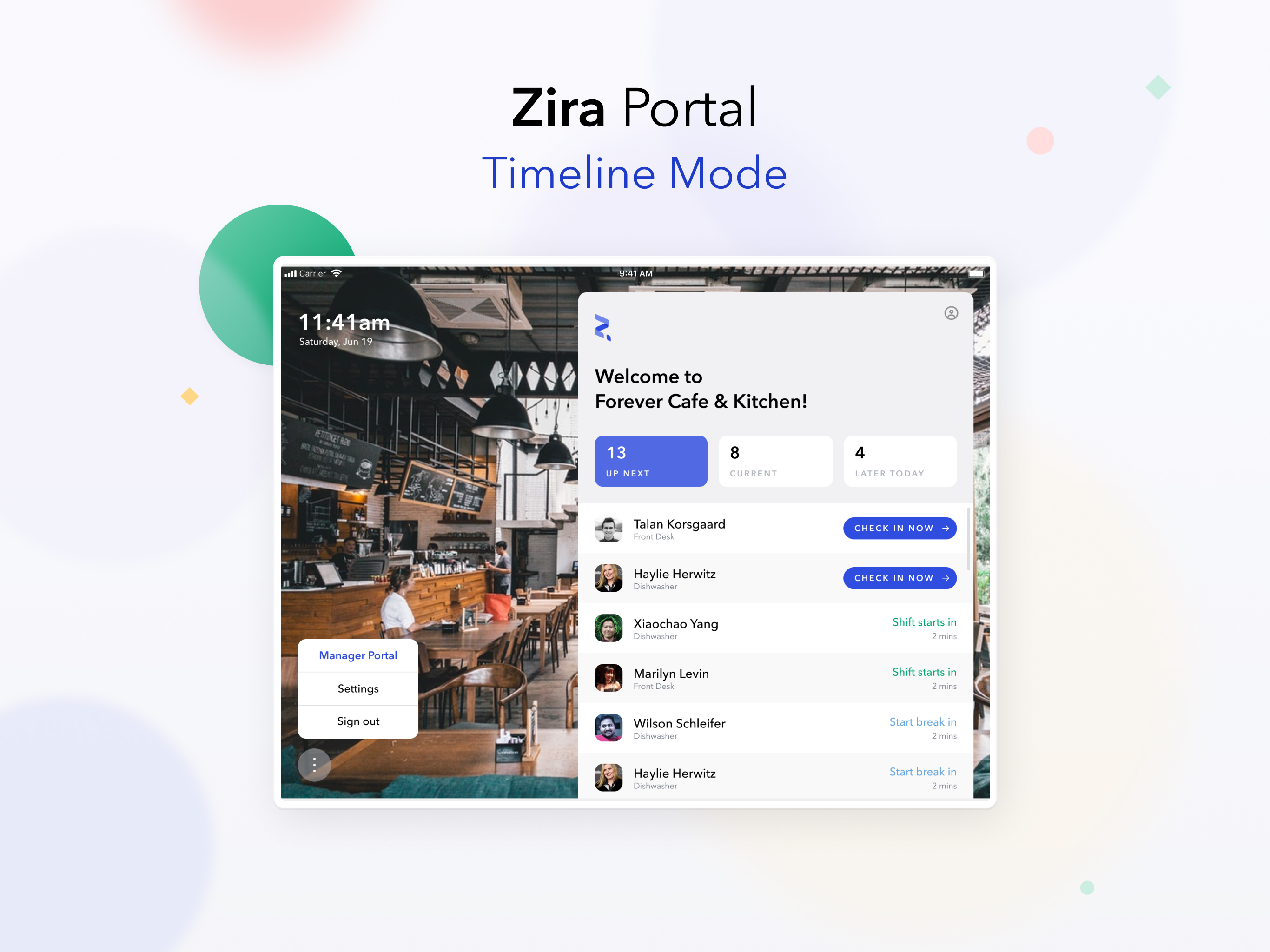 Zira Portal Dashboard