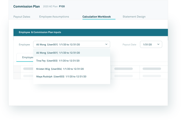 CaptivateIQ Software - Run and see your commission plan calculations across any rep, plan, and pay period in real-time. Don’t wait until you finish building your plan to see the results. Our calculation engine runs dynamically so you can catch any potential errors on the fly.