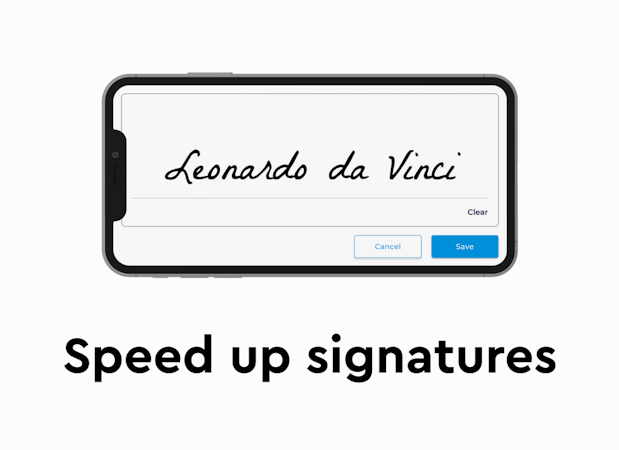 REACH screenshot: Mobile Signatures
