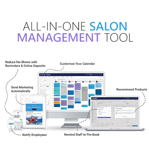 Our salon software offers you an ALL-IN-ONE solution for your salon or spa business