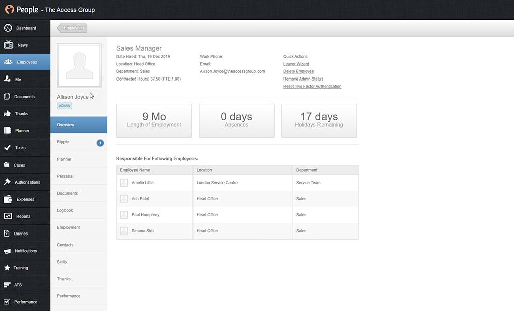 Access PeopleHR Software - 1