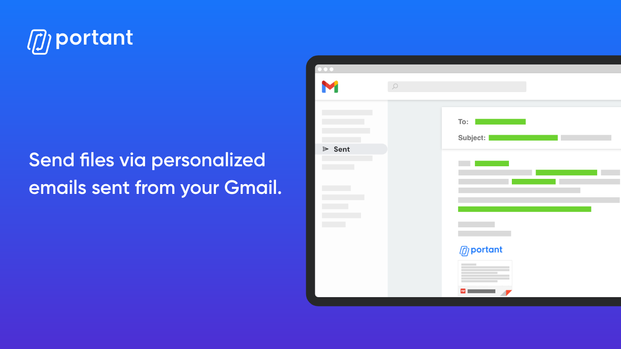 Send files via personalised emails send from your Gmail