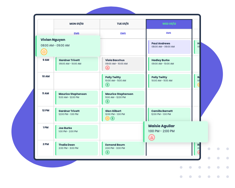 The calendar is the heart of each EMS studio. It has been specifically prepared to allow you to easily and conveniently arrange, describe, postpone or cancel trainings.