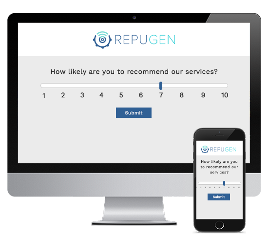 RepuGen screenshot: Receive instant feedback from patients