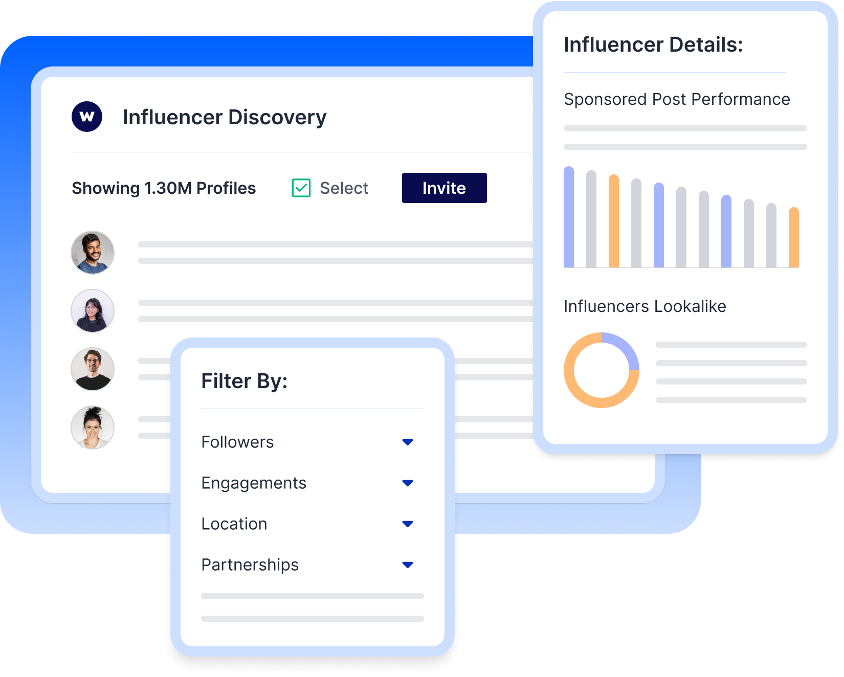 Search for your perfect influencer in Wobb's 250 M+ database.