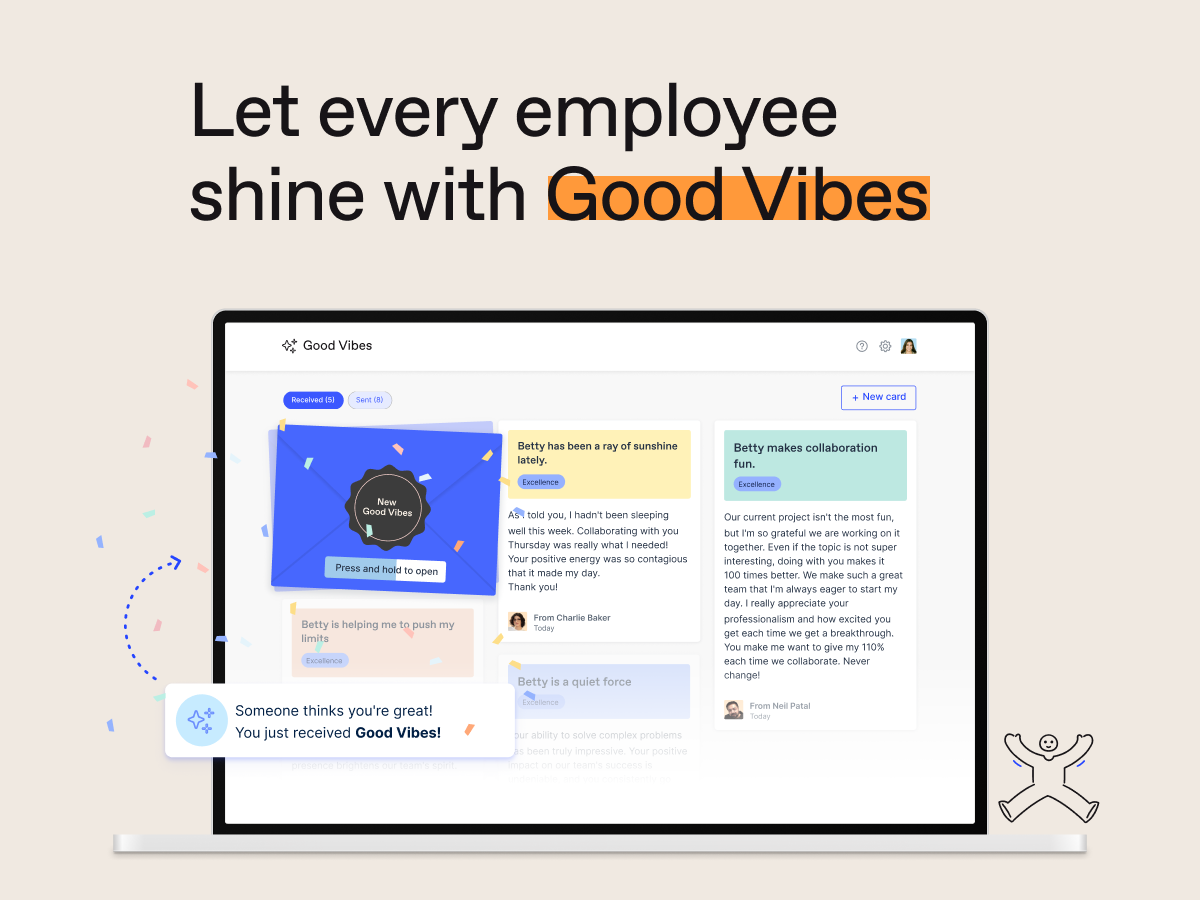 Good Vibes Peer-To-Peer Recognition By Workleap Officevibe