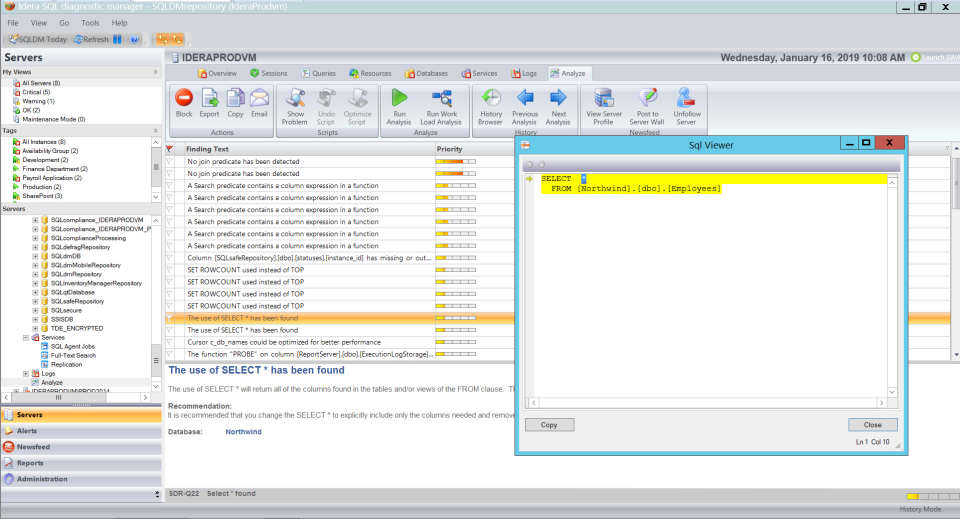 SQL Diagnostic Manager Software - View expert guidance