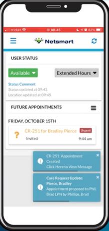 CareRouter mobile view