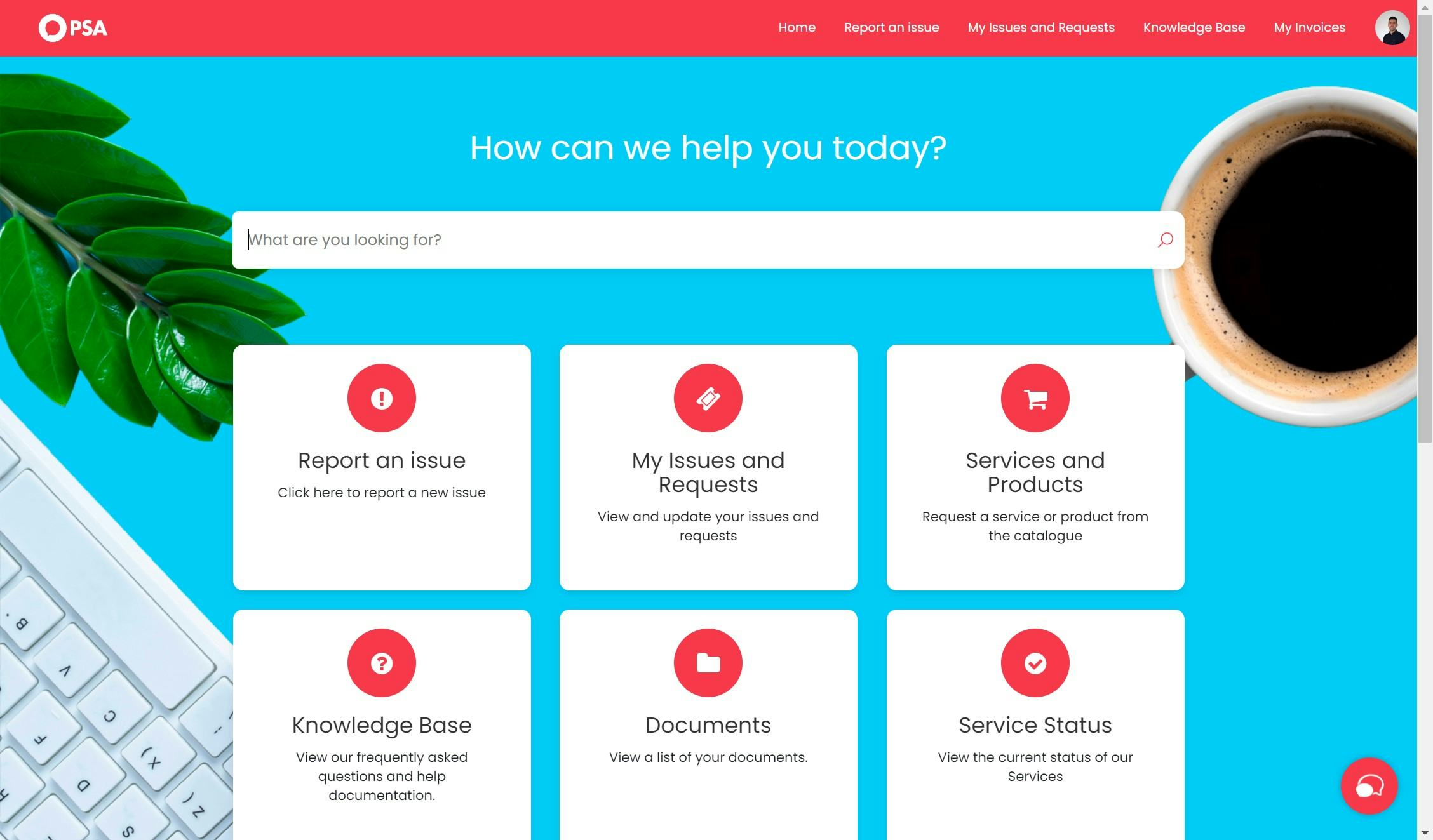 HaloPSA Software - Self-Service Portal