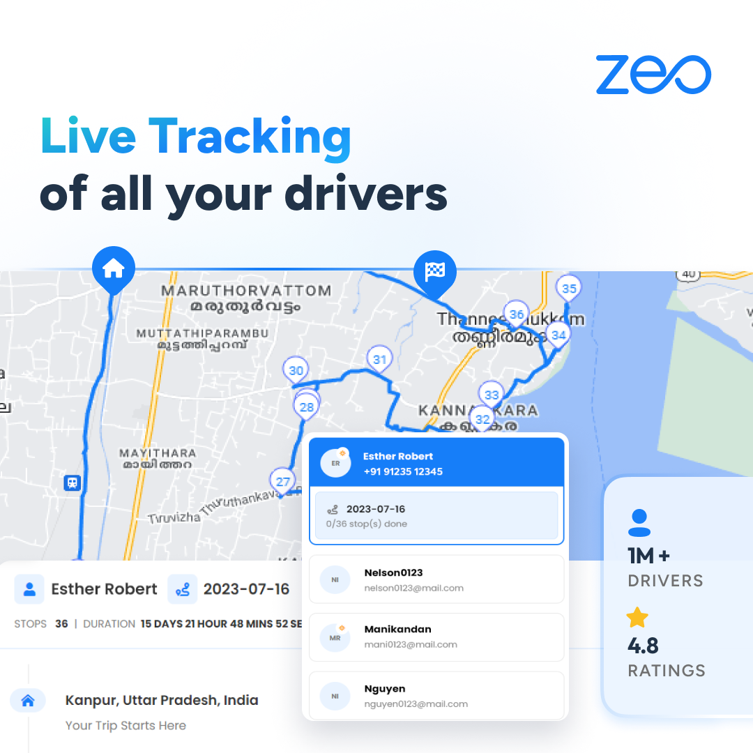 Track your drivers in real-time and give live updates to your customers. Companies specializing in delivery, wanting to start offering delivery, or needing to improve their delivery operations choose Zeo Route Planner