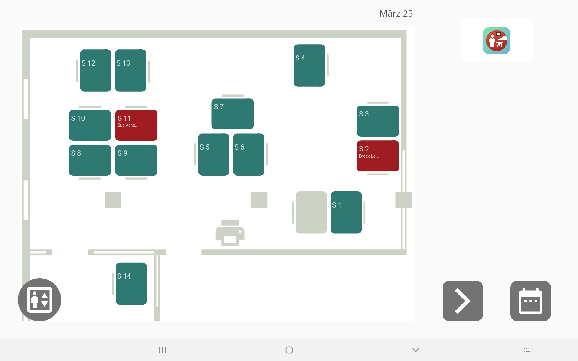 Desk Sharing screenshot: Workspace Overview