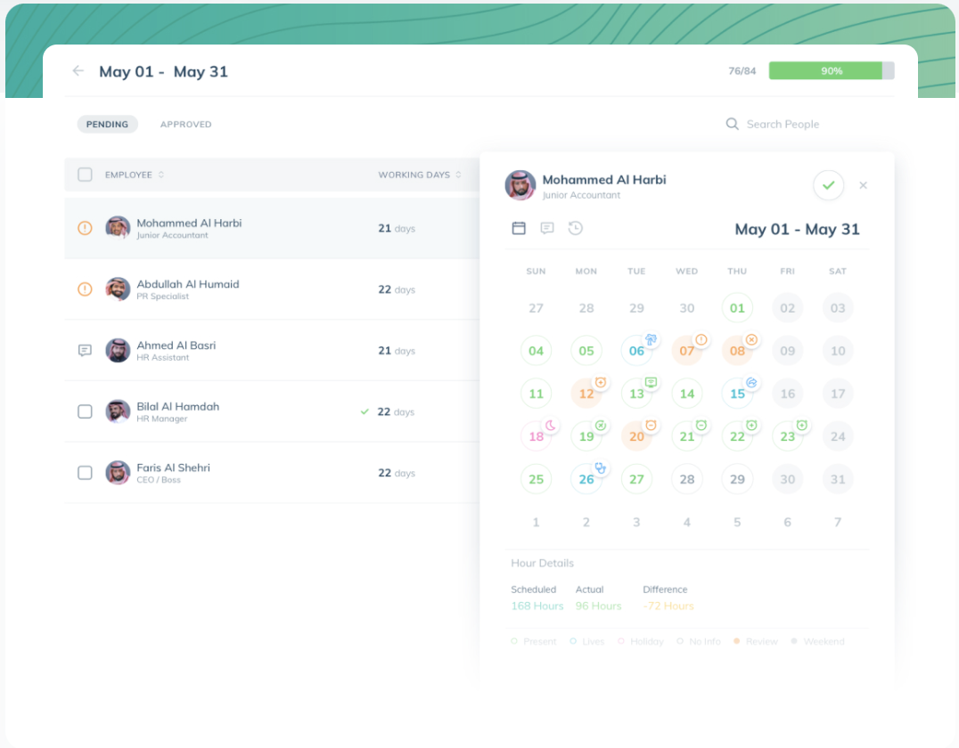 palm.hr screenshot: palm.hr calendar