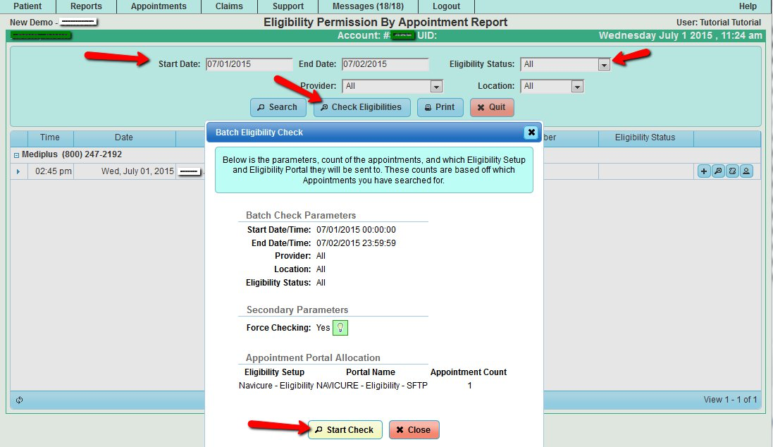 DuxWare Software - Duxware batch eligibility check screenshot