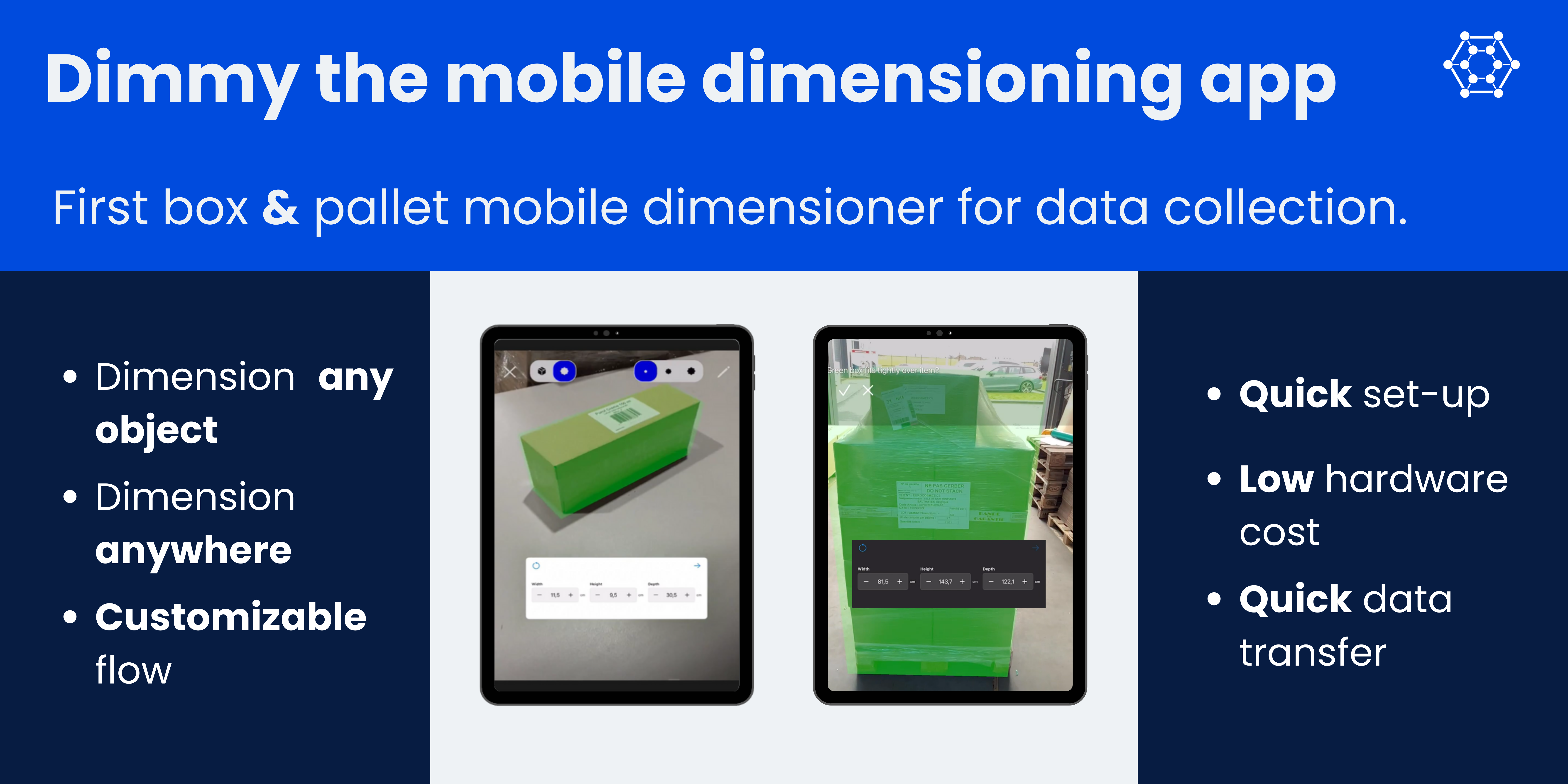 Mobile dimensioning app