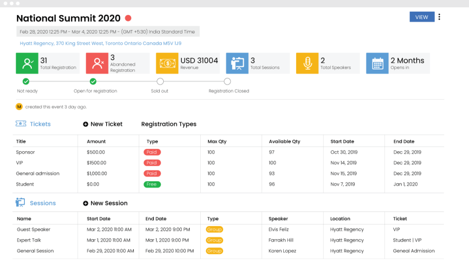Bitpod Event screenshot: Bitpod Event eventboard data