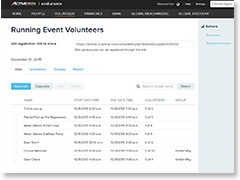 ACTIVE Network screenshot: ACTIVE Network event volunteers