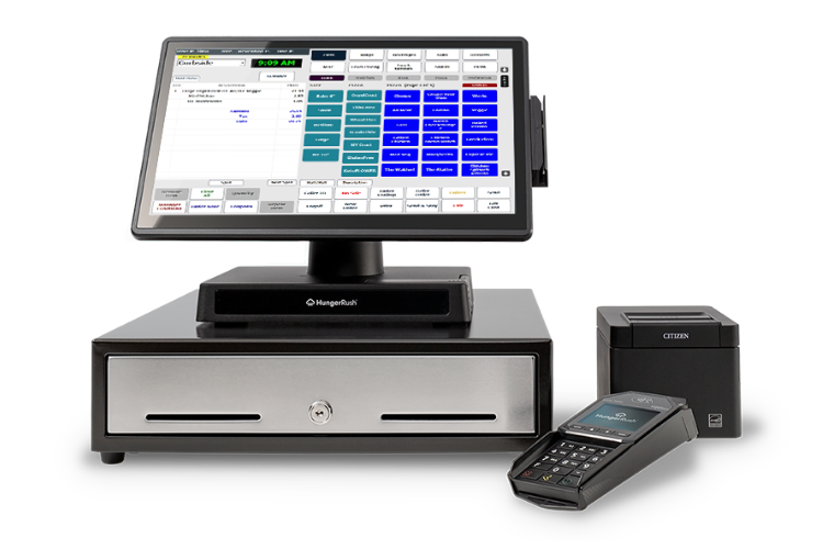 HungerRush screenshot: POS for Front & Back of House: Faster, more accurate orders. 