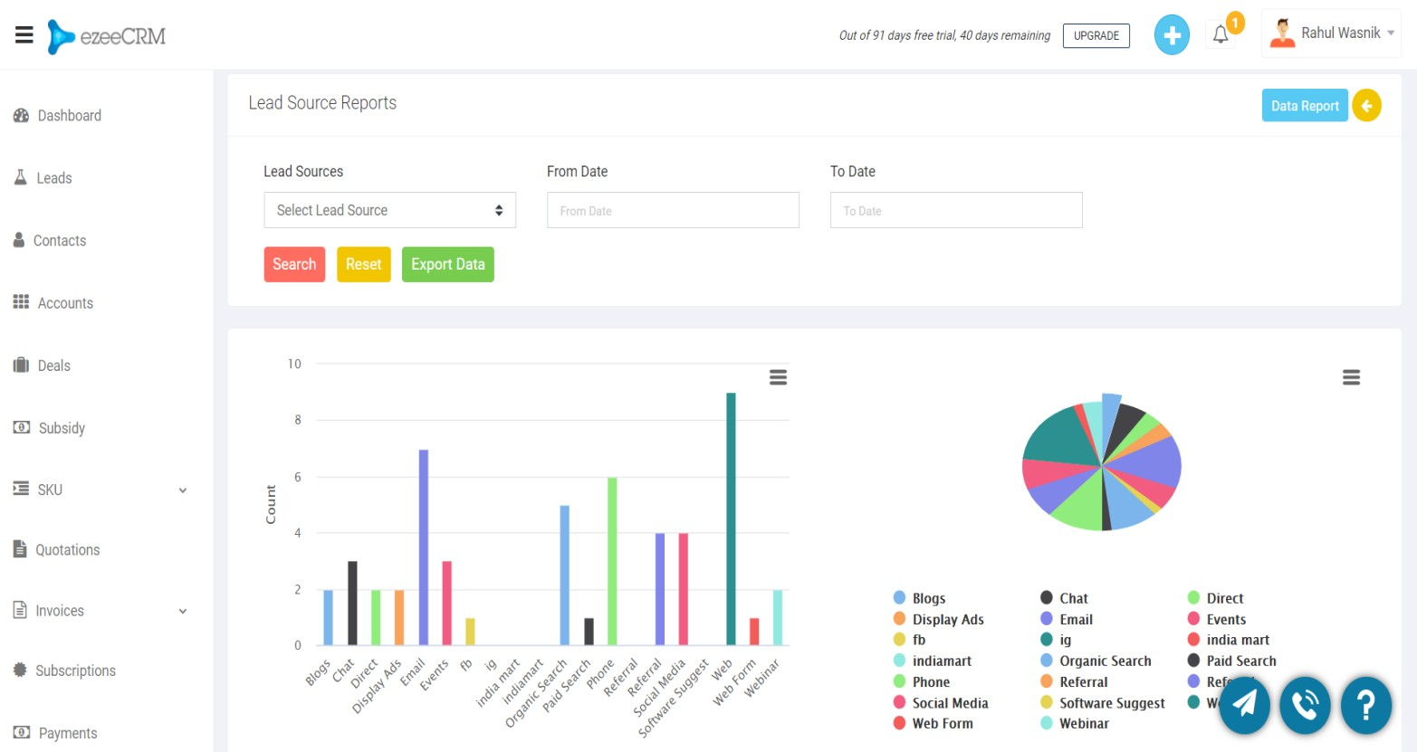 ezeeCRM lead source tracking