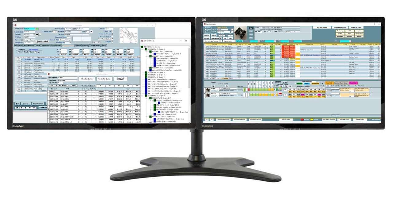 Multi-screen eases navigation and increases efficiency