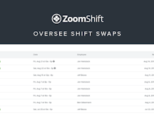 ZoomShift Software - Oversee Shift Swaps