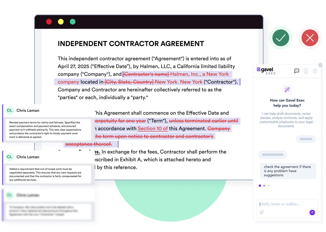 Gavel Exec screenshot: Gavel Exec Word add-in