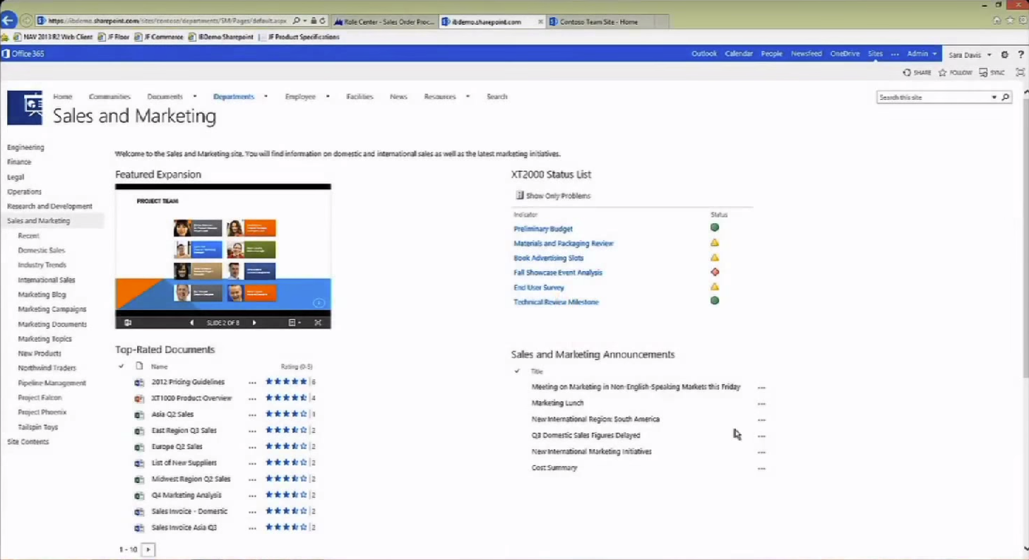 Aptean Food & Beverage ERP JustFood Edition Software - The JustFoodERP dashboard via web browser