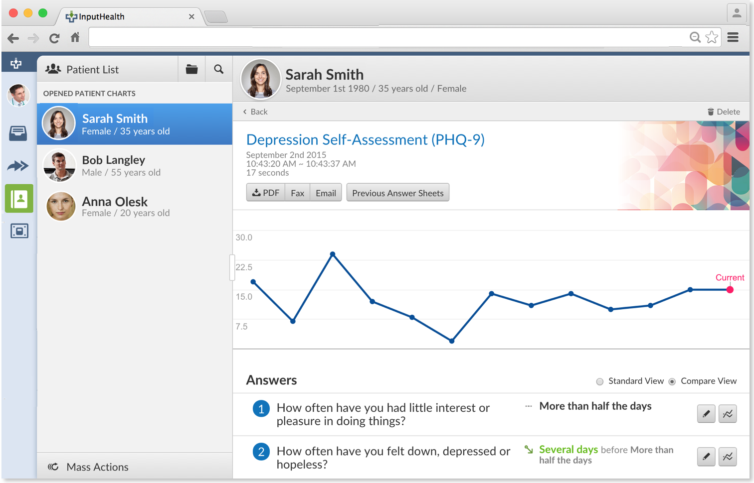 Outcomes tracking