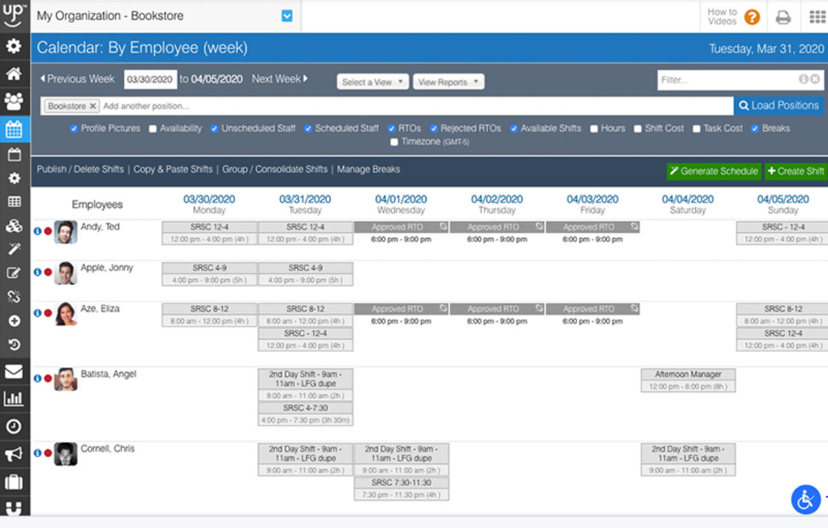 SubItUp's calendar lets you see the workload of individuals, what your shift coverage looks like, and who is working that day. All in one easy to filter view.