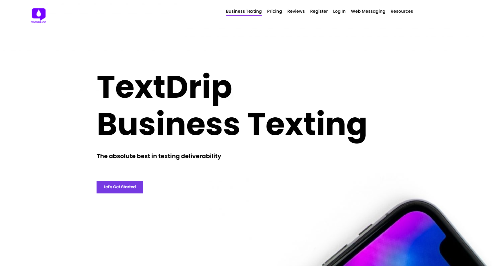 Textdrip website home page