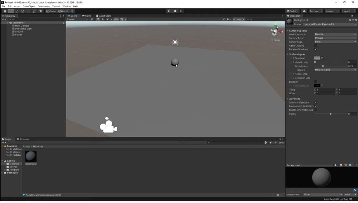 Unity Software - Unity material settings