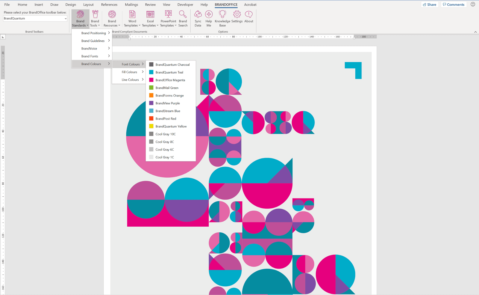 BrandOffice screenshot: Consistent documents, presentations, and charts