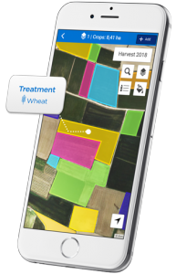 Work from the map: locate your fields and crops, see its surface, share your field position with anyone, search crop historical data among other features.