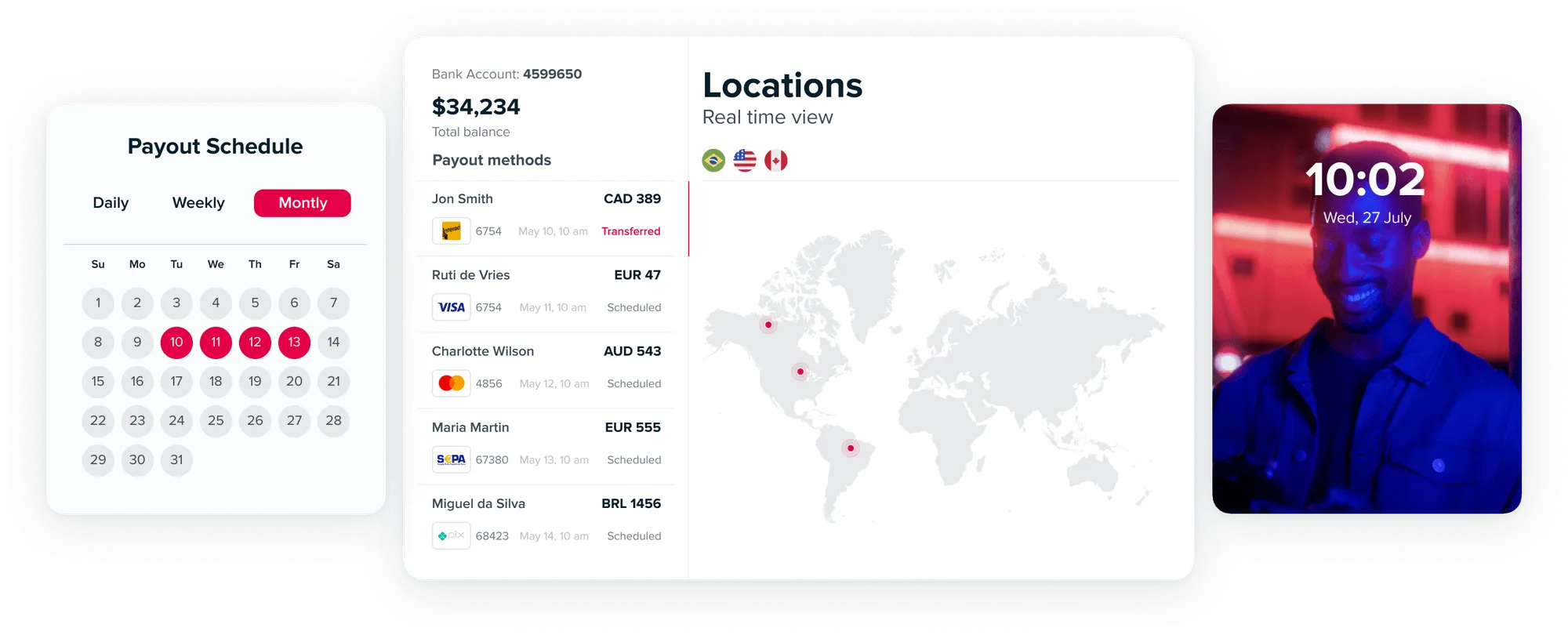 Nuvei screenshot: Pay-outs feature